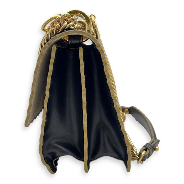 Kan I Small Crossbody bag in Calfskin, Light Gold Hardware - Image 3
