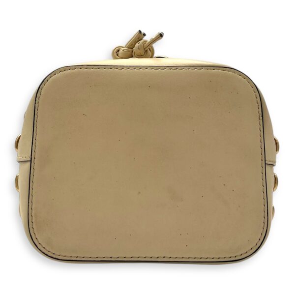 Mon Tresor Top Handle Bag Mini White in Calfskin, Gold hardware - Image 6