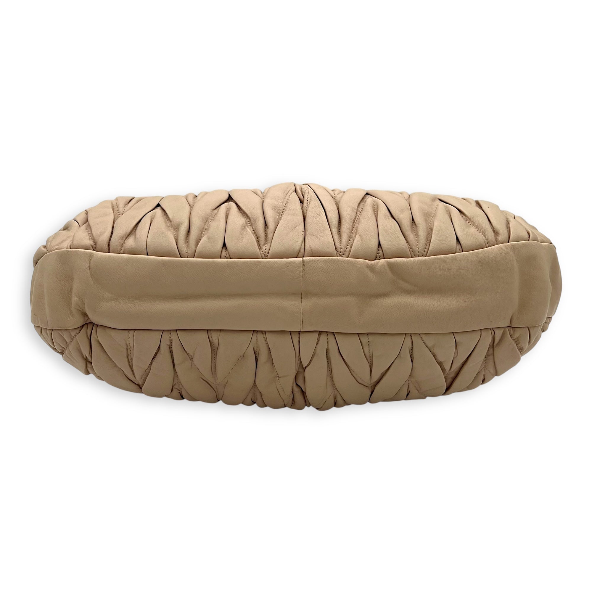 Gaufre Shoulder Bag Beige in Calfskin, Gold hardware - Image 6