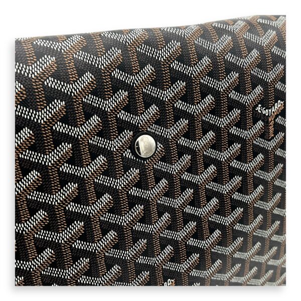 Capetien Messenger MM Black in Coated Canvas, Silver hardware - Image 8