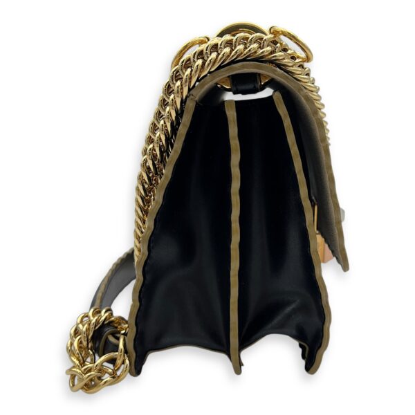 Kan I Small Crossbody bag in Calfskin, Light Gold Hardware - Image 4