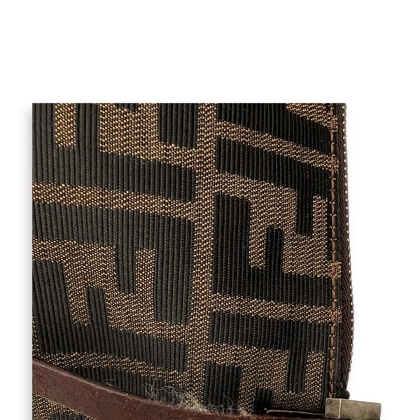 Logo Shoulder Bag Brown in Canvas, Silver hardware - Image 7