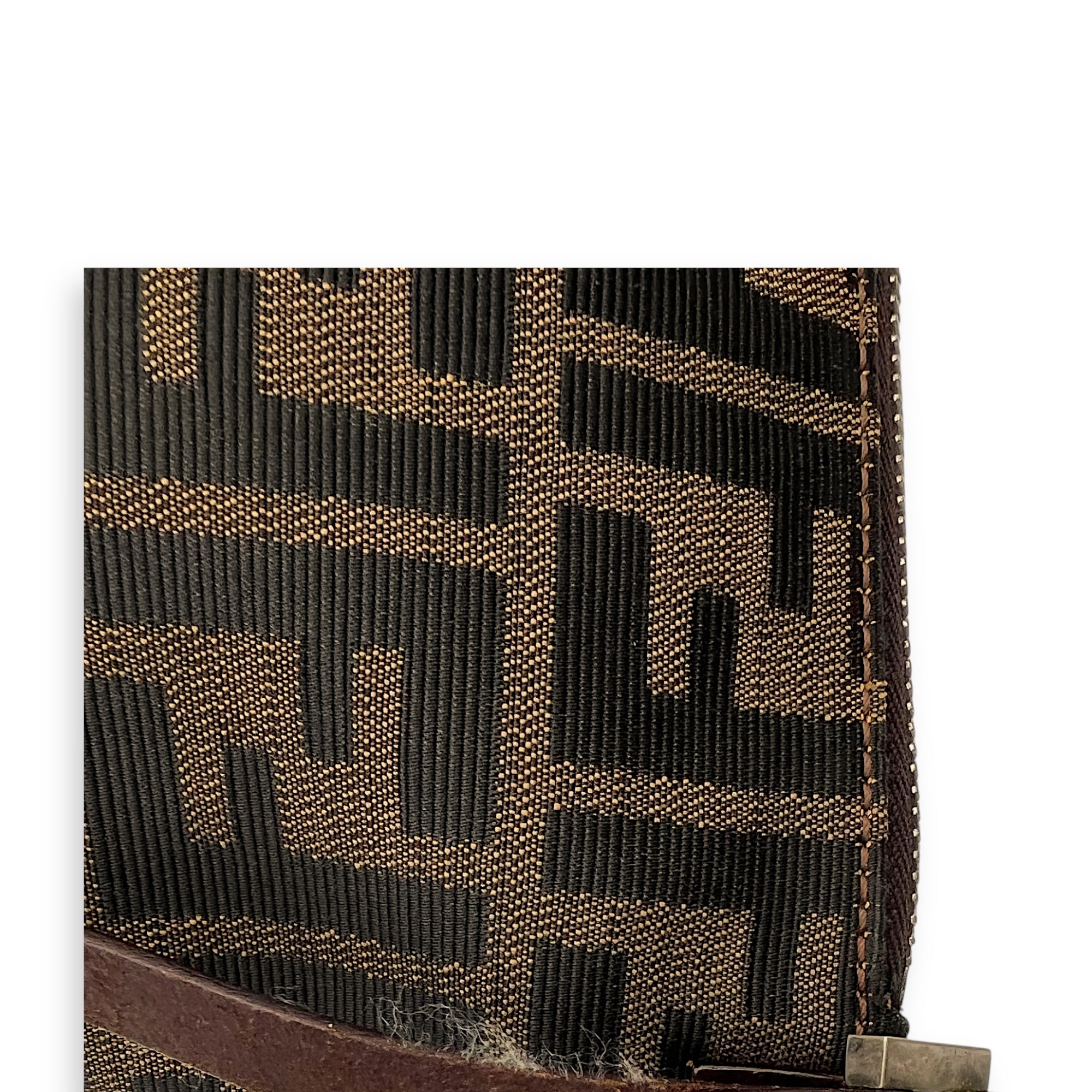 Logo Shoulder Bag Brown in Canvas, Silver hardware - Image 7