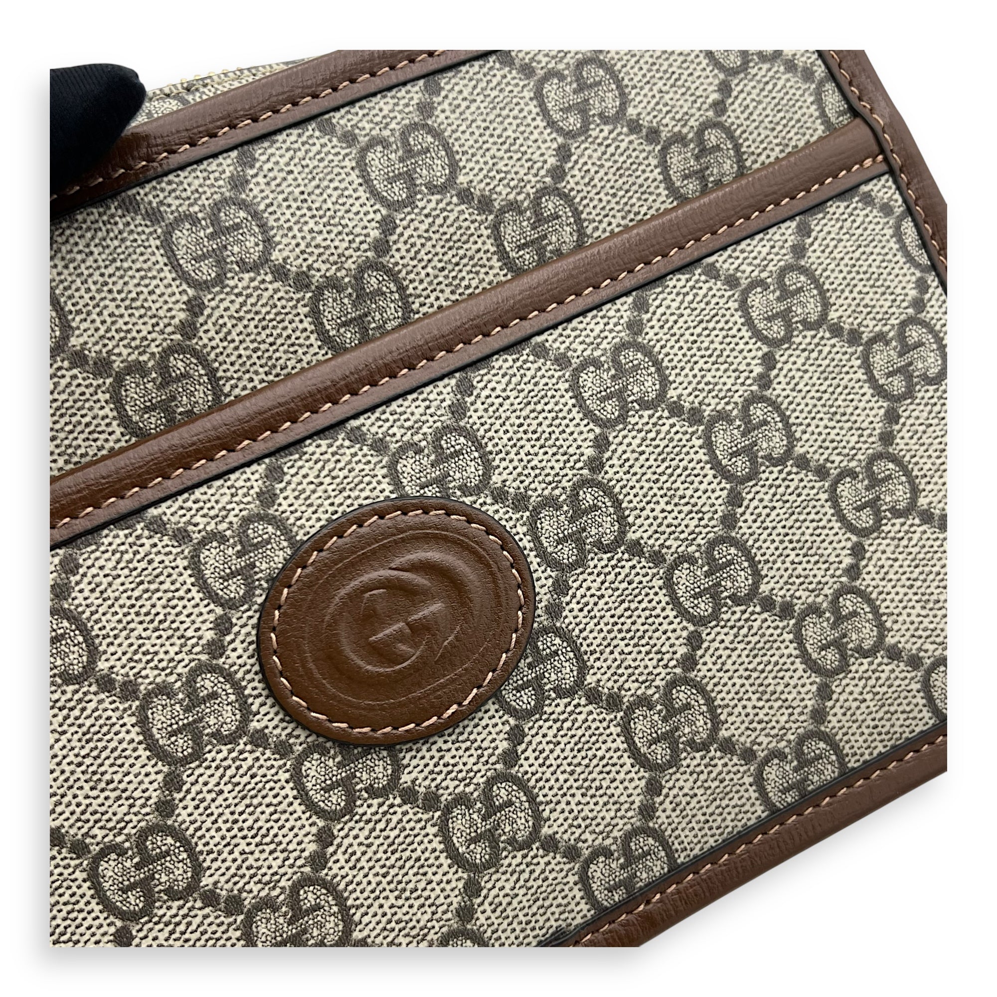 GG Supreme Crossbody Bag Brown in Coated Canvas, Gold hardware - Image 7