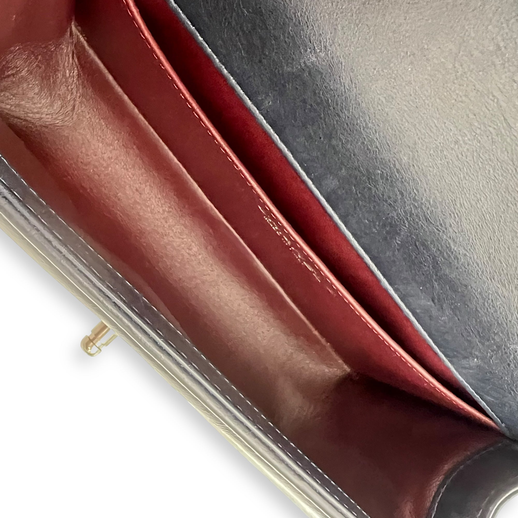 Boy Medium Blue Shoulder Bag in Lambskin, Ruthenium hardware - Image 7