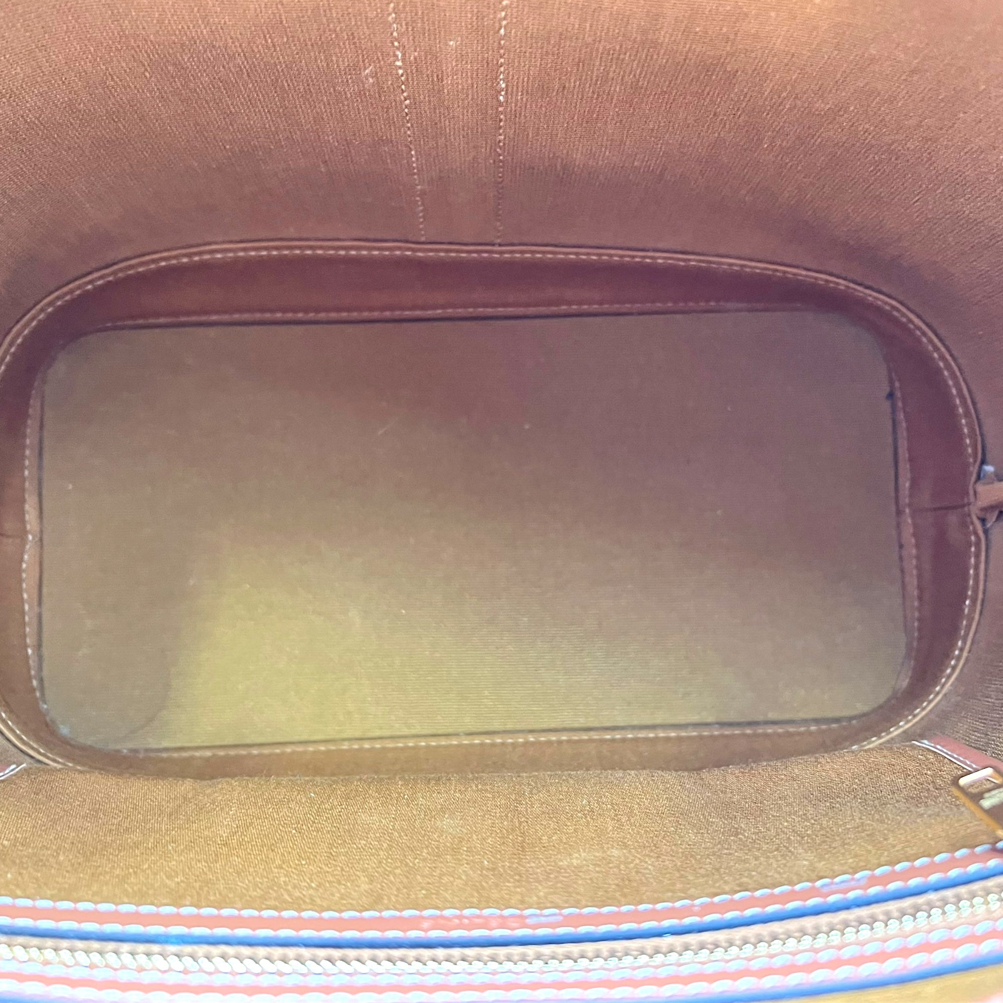 Triomphe Tote Bag Brown in Coated Canvas, Gold hardware - Image 7