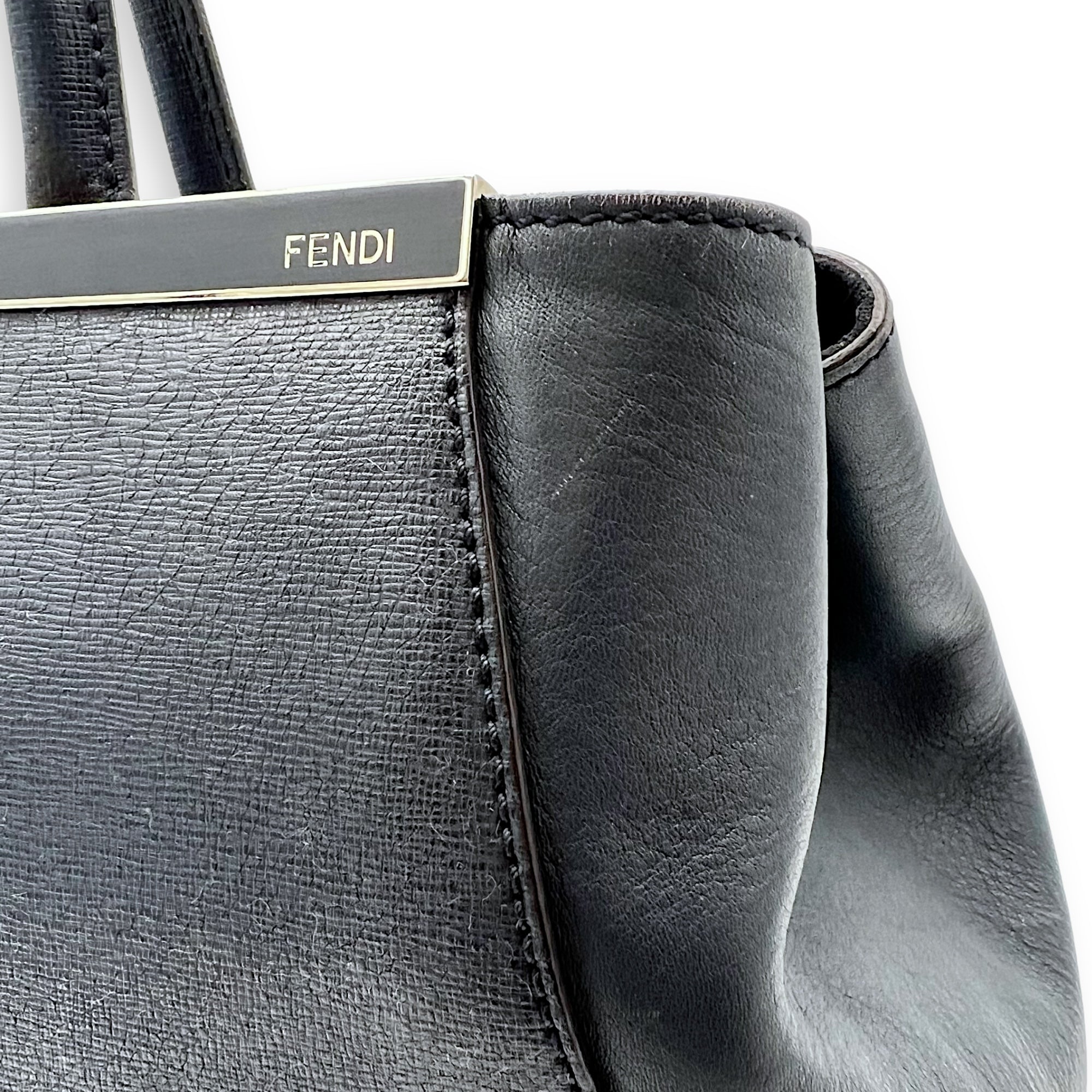 2Jours Blue Top Handle Bag in Calfskin, Silver hardware - Image 9