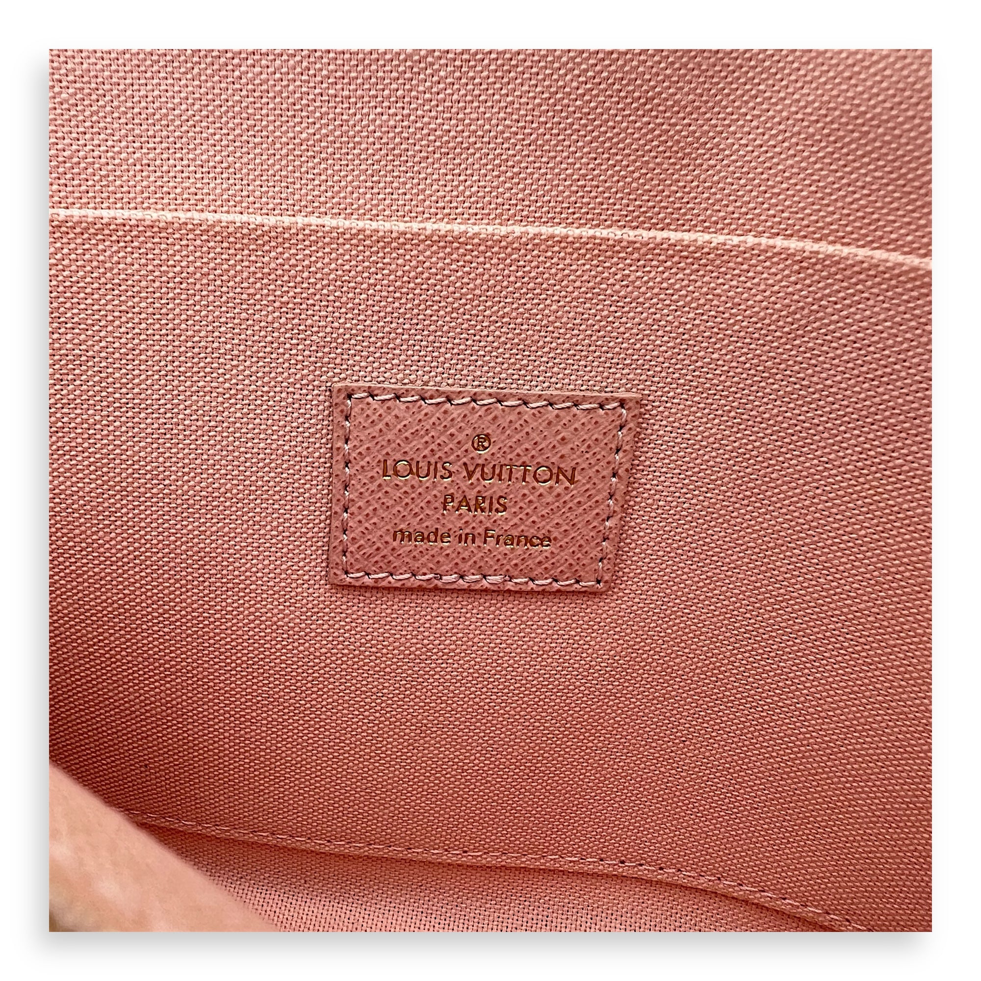 Felicie Crossbody Bag Azur in Coated Canvas, Gold hardware - Image 8