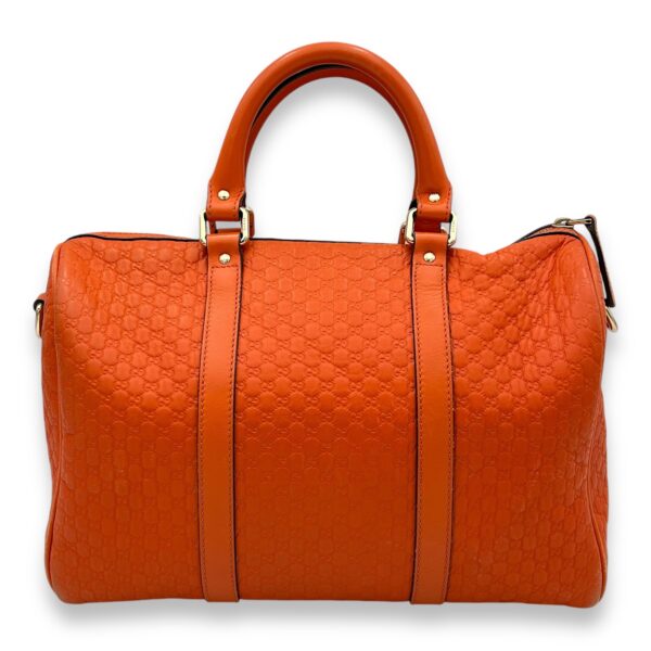 Boston Top Handle Bag Orange in Guccissima Leather, Gold hardware - Image 3