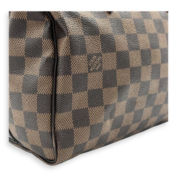 Speedy Bandouliere Top Handle Bag 25 Brown in Coated Canvas, Gold hardware - Image 10