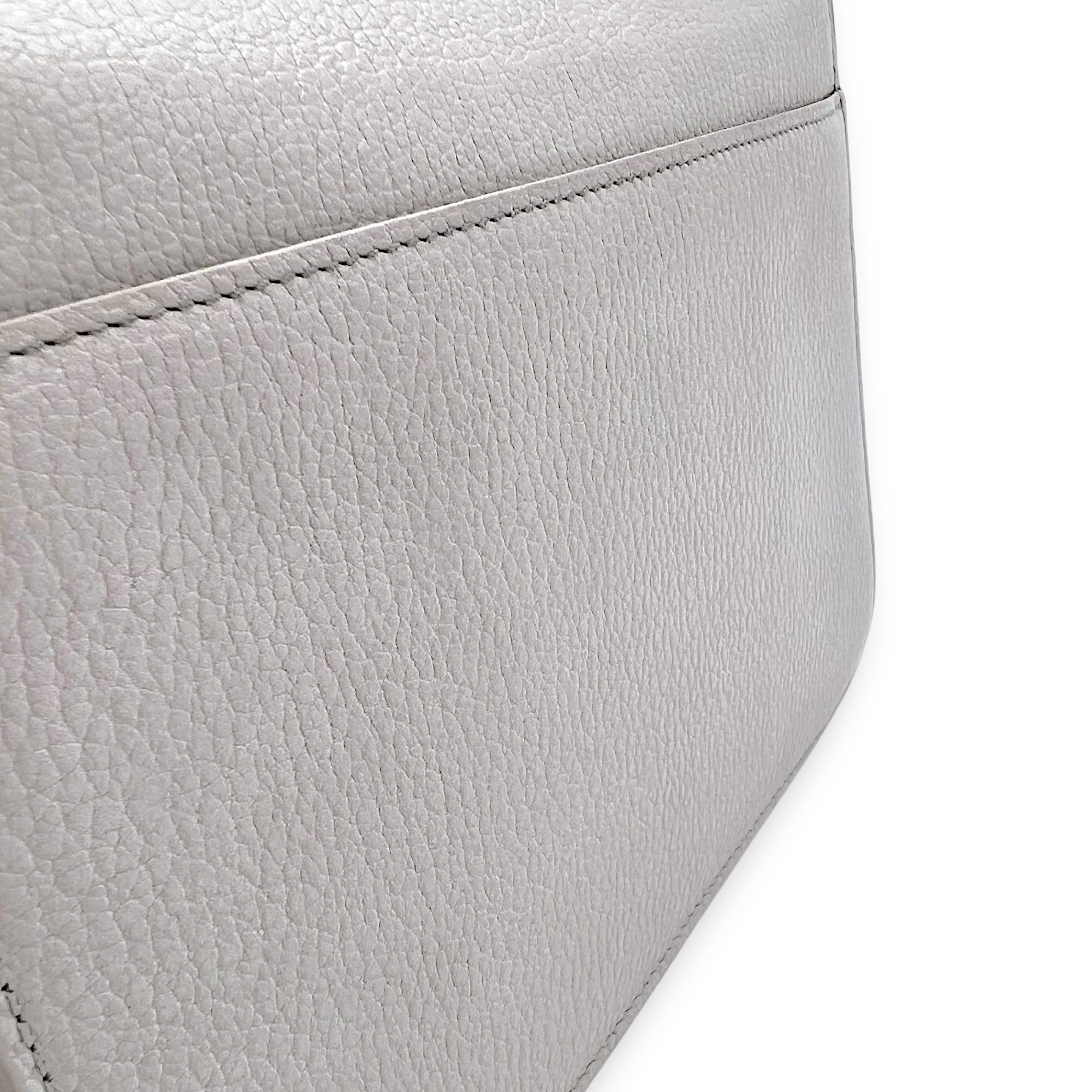 Sunset Medium Grey Shoulder Bag in Calfskin, Silver hardware - Image 11