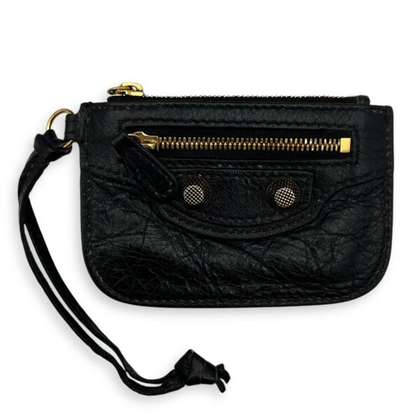 Le Cagole XS Black Shoulder Bag in Distressed Leather, Gold hardware - Image 14