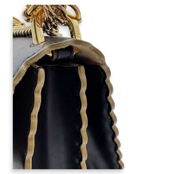 Kan I Small Crossbody bag in Calfskin, Light Gold Hardware - Image 9