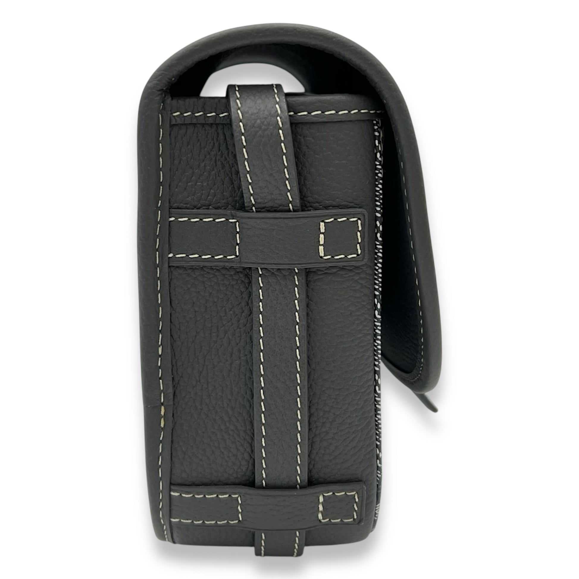 Belvedere Crossbody Bag PM Grey in Coated Canvas, Silver hardware - Image 4