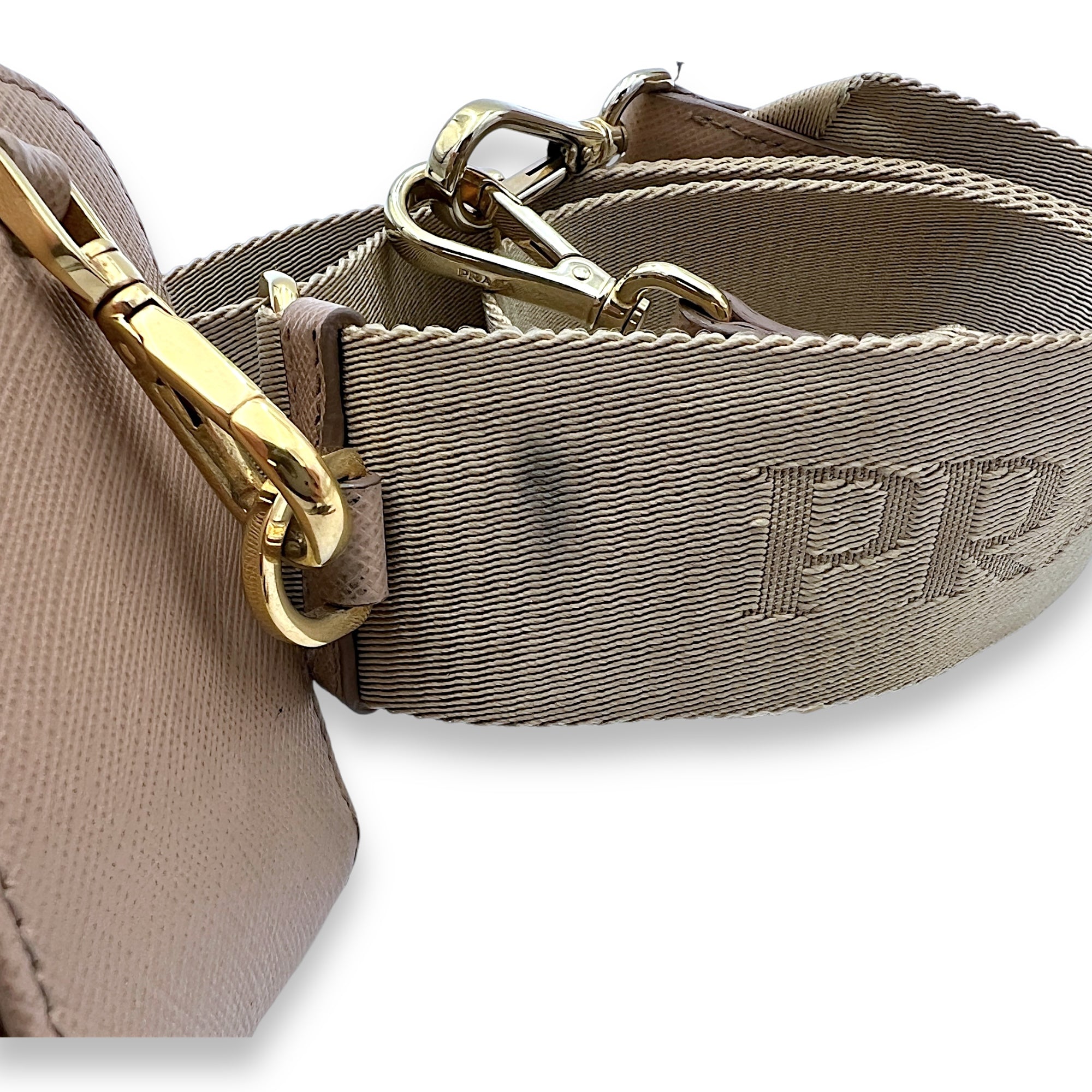 Re-Edition 2005 Crossbody bag in Saffiano leather, Gold Hardware - Image 13