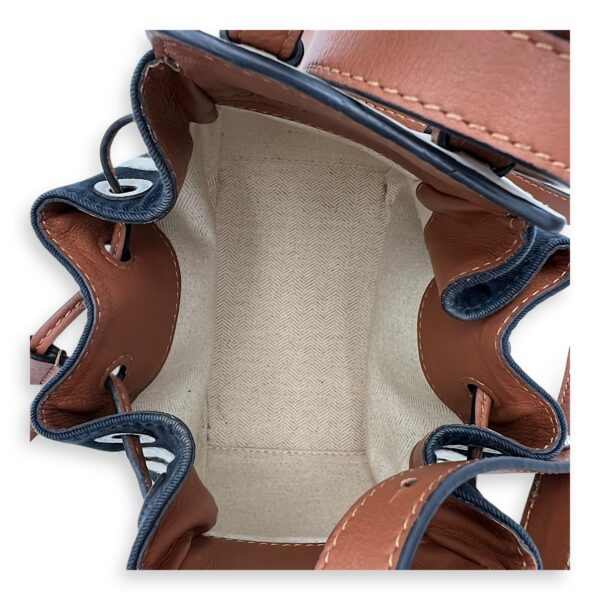 Hammock Mini White Top Handle Bag in Calfskin and Canvas, Silver hardware - Image 7