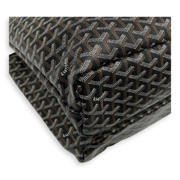 Isabelle PM Black Tote Bag in Coated Canvas, Silver hardware - Image 12