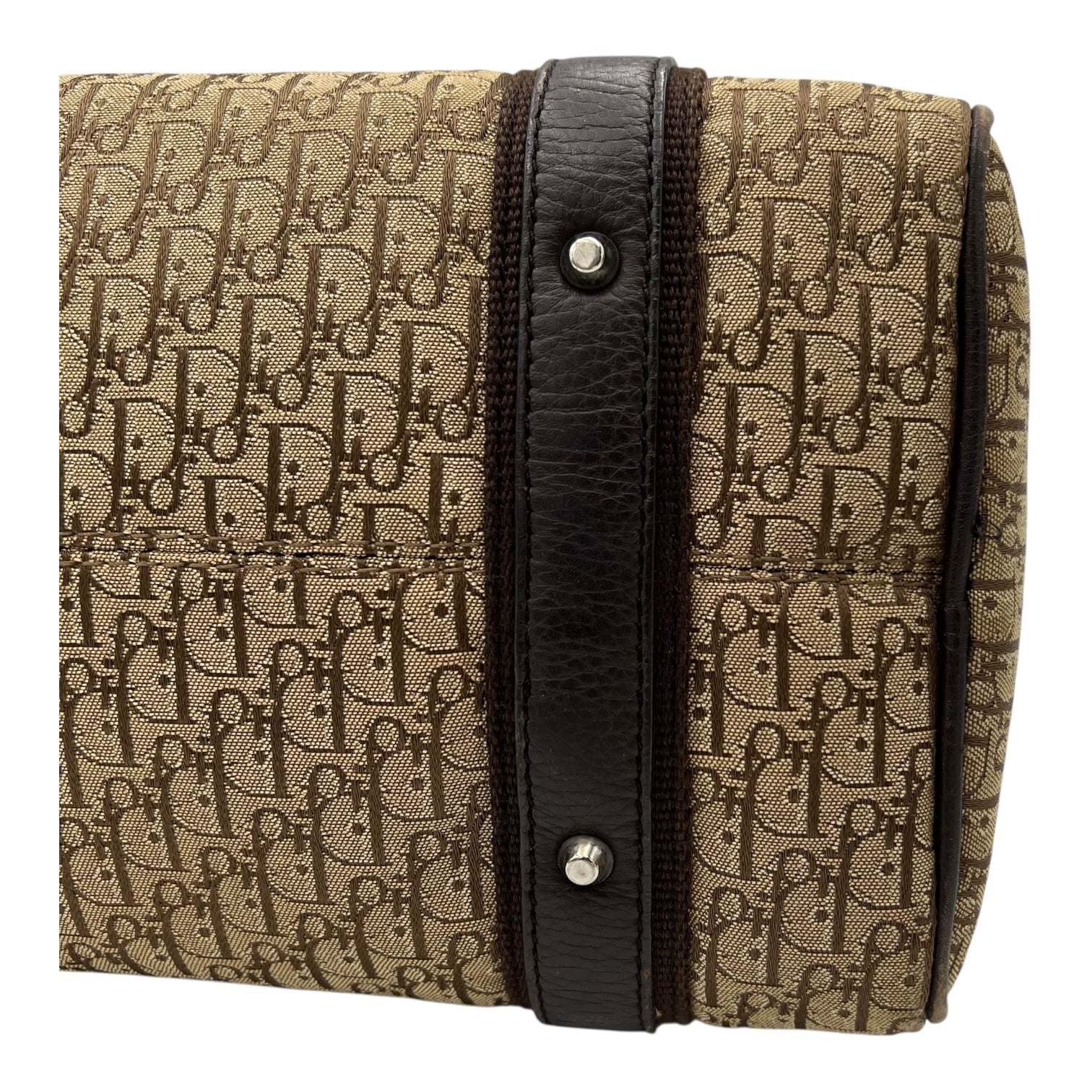 Trotteur Shoulder Bag Brown in Canvas, Silver hardware - Image 19