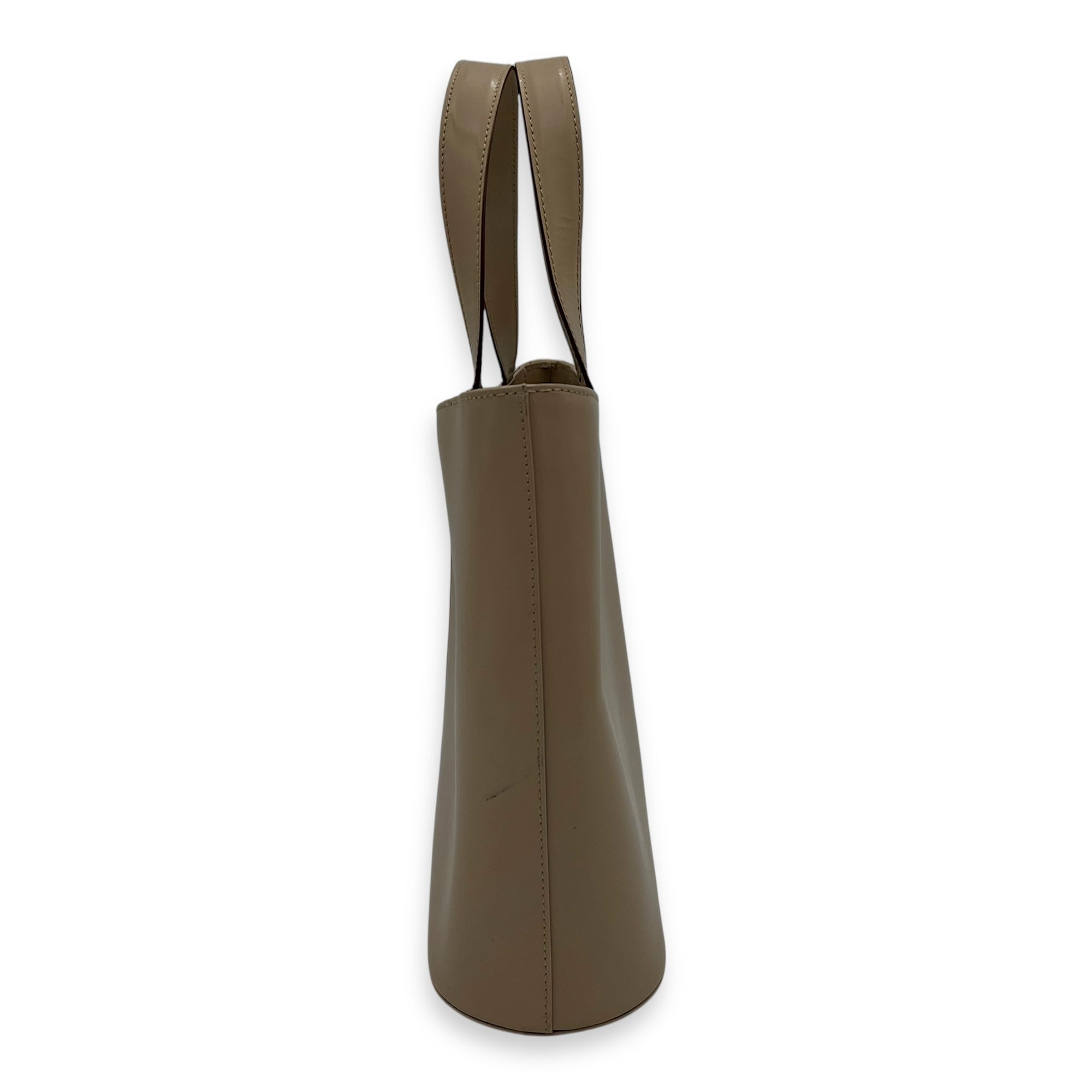 Gancini Silver Top Handle Bag in Calfskin, Silver hardware - Image 5