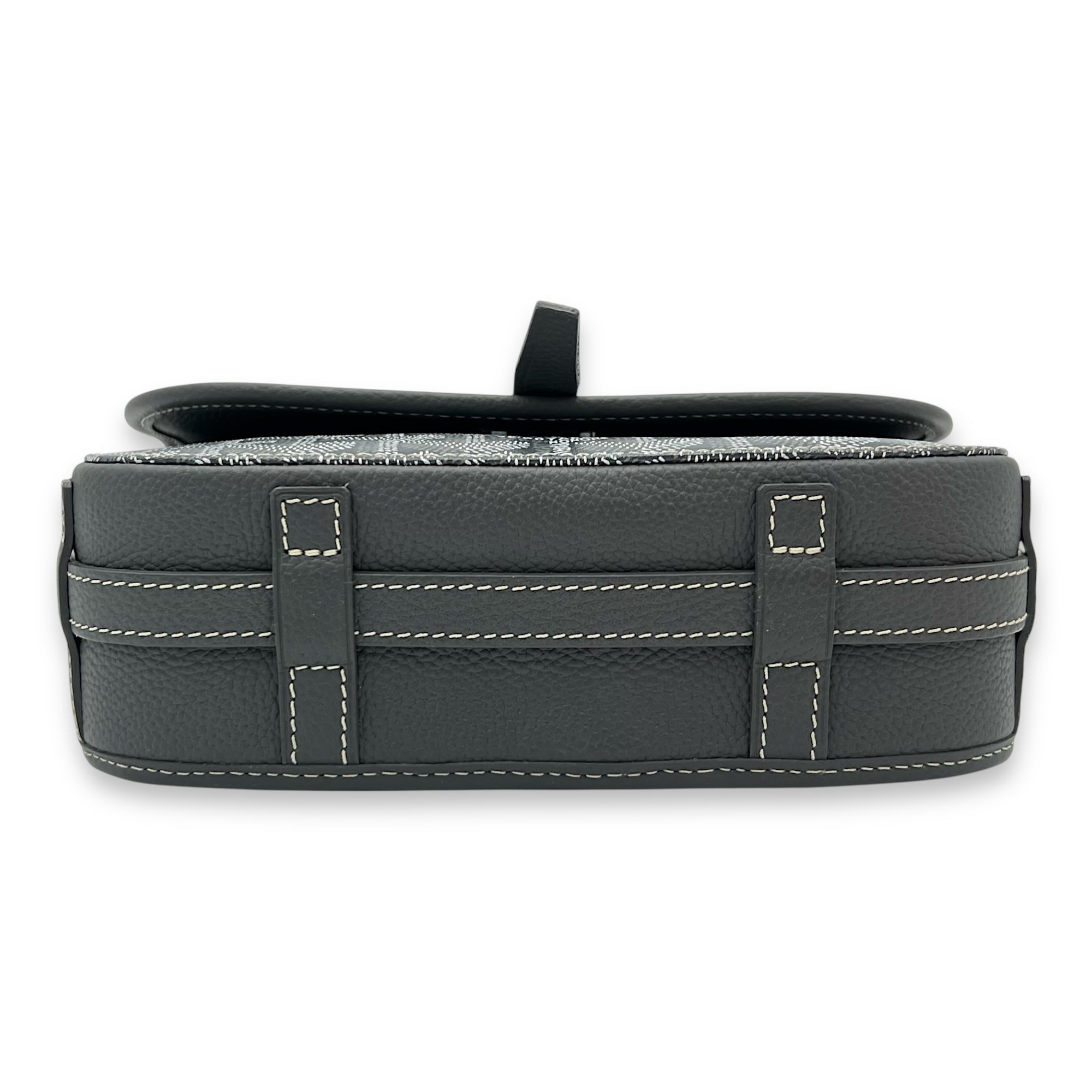 Belvedere Crossbody Bag PM Grey in Coated Canvas, Silver hardware - Image 6