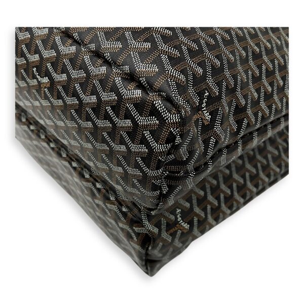 Isabelle PM Black Tote Bag in Coated Canvas, Silver hardware - Image 11