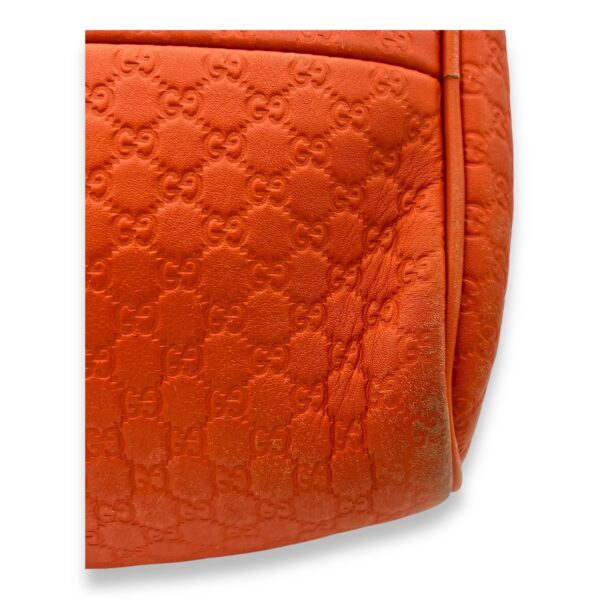 Boston Top Handle Bag Orange in Guccissima Leather, Gold hardware - Image 8