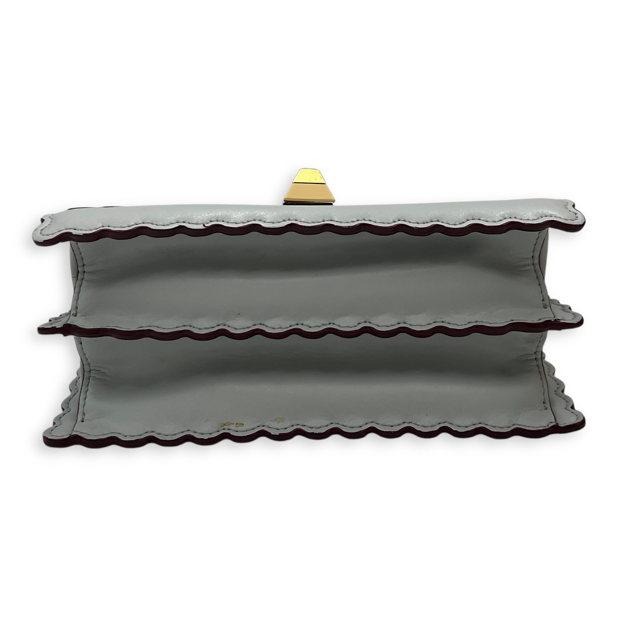 Kan I Small Crossbody bag in Calfskin, Silver Hardware - Image 6