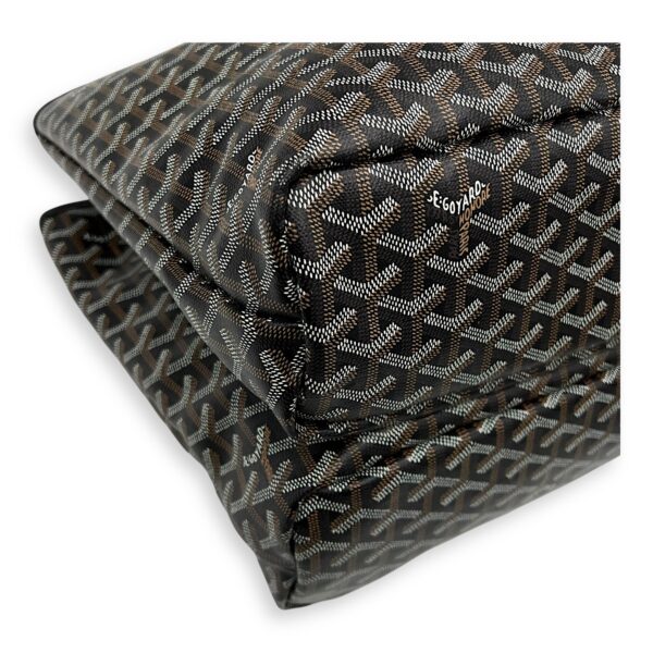 Isabelle PM Black Tote Bag in Coated Canvas, Silver hardware - Image 9