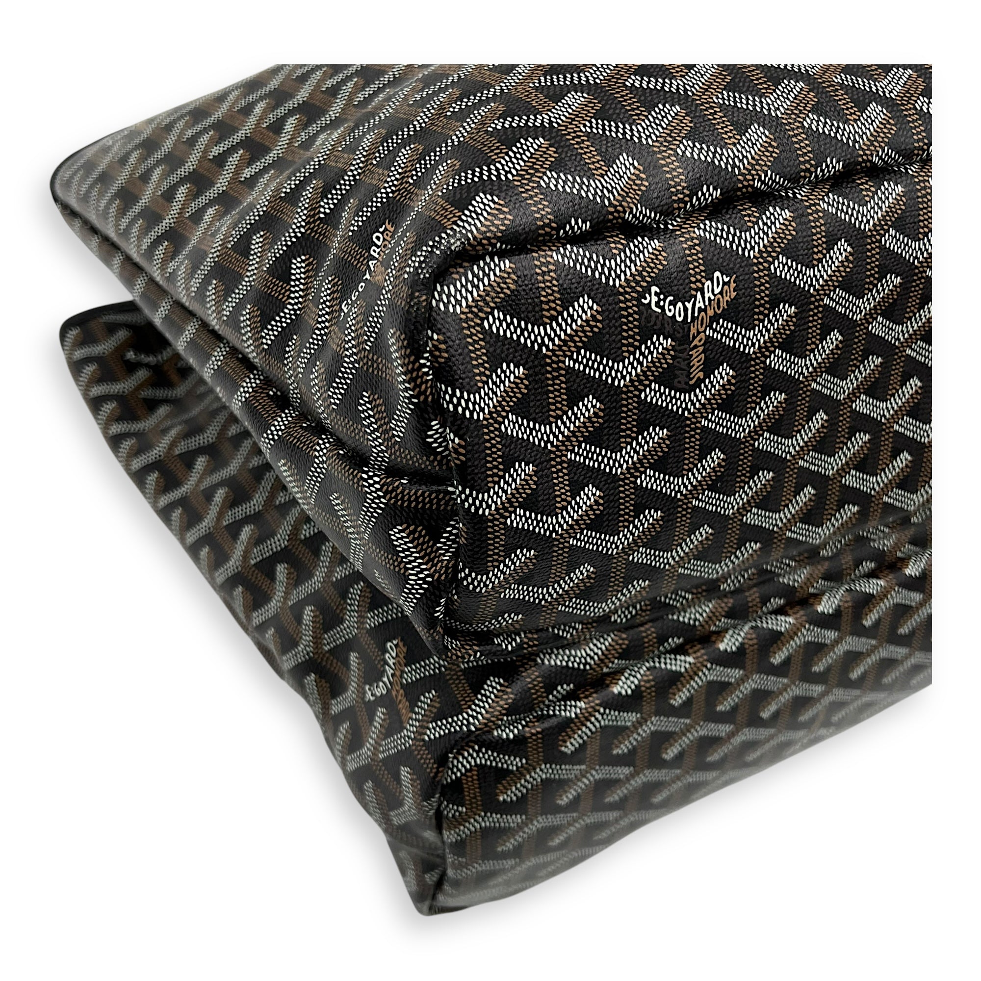 Isabelle PM Black Tote Bag in Coated Canvas, Silver hardware - Image 9