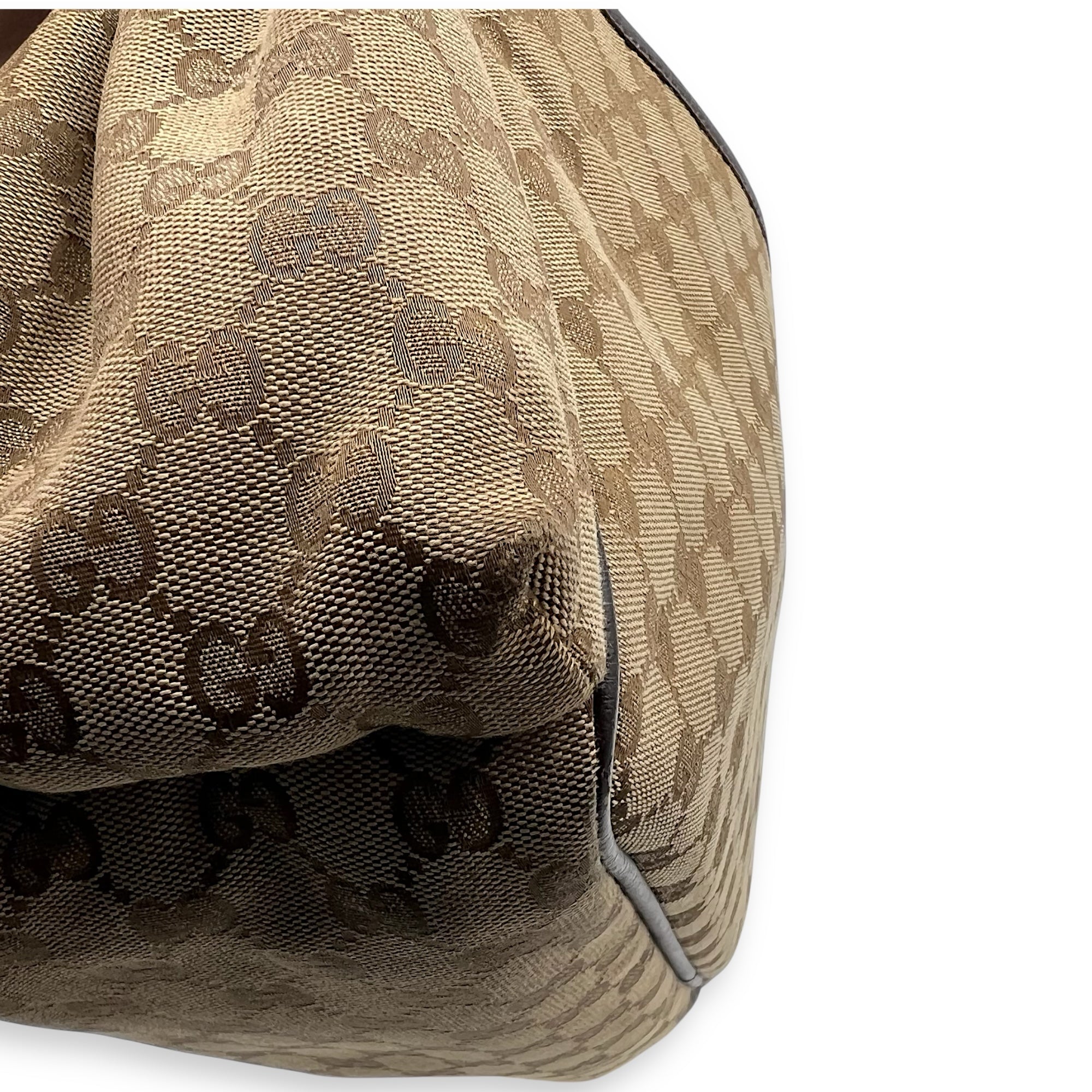 GG Shoulder Bag Brown in Canvas, Silver hardware - Image 16