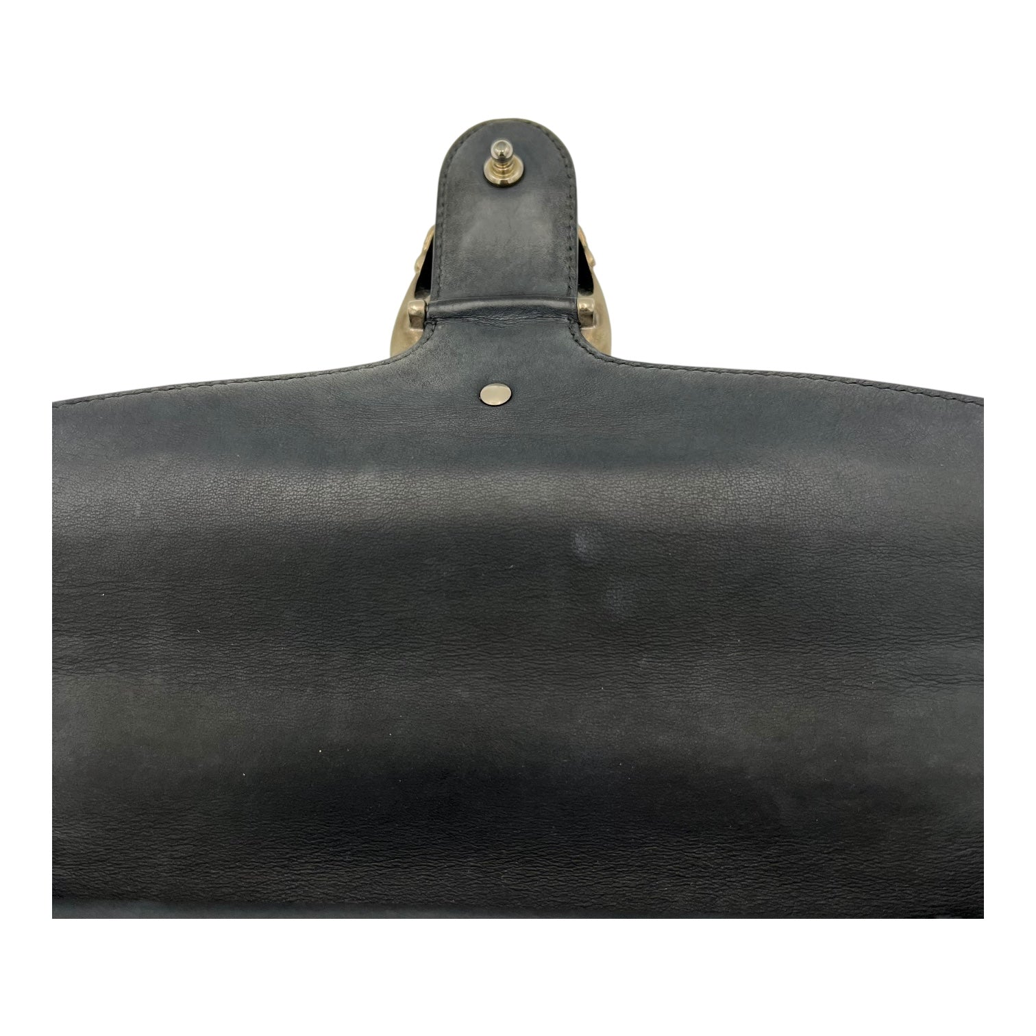 Dionysus Shoulder Bag Small Black in Suede Leather, Silver hardware - Image 9