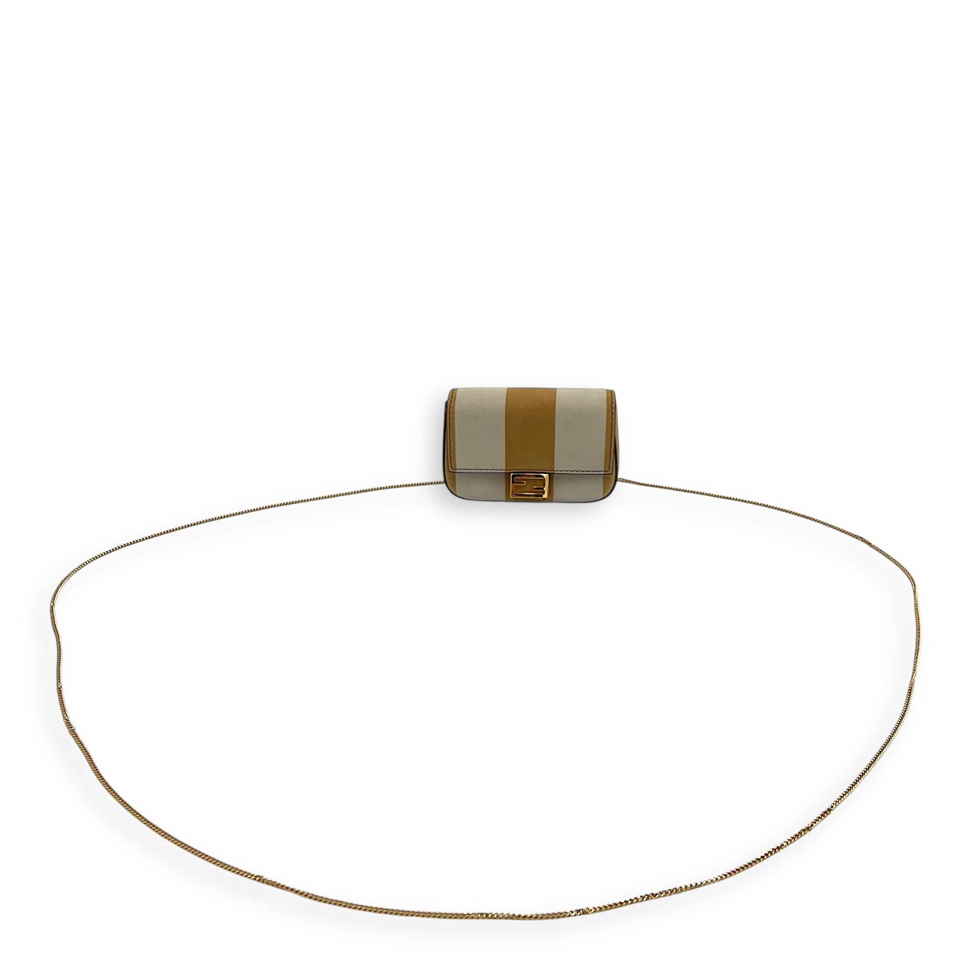 Baguette Nano Brown Crossbody Bag in Suede Leather, Gold hardware - Image 17