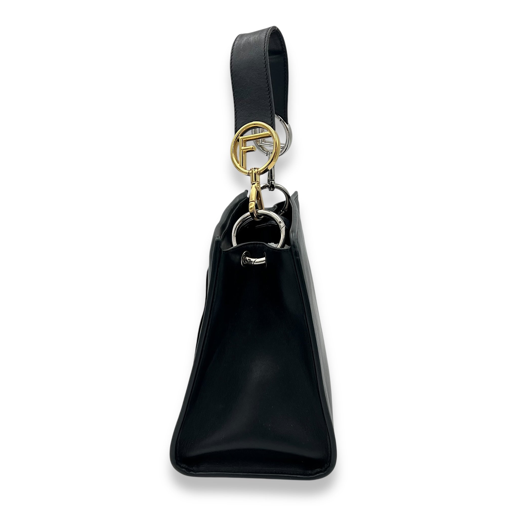 Runaway Shoulder Bag Black in Calfskin, Gold hardware - Image 5
