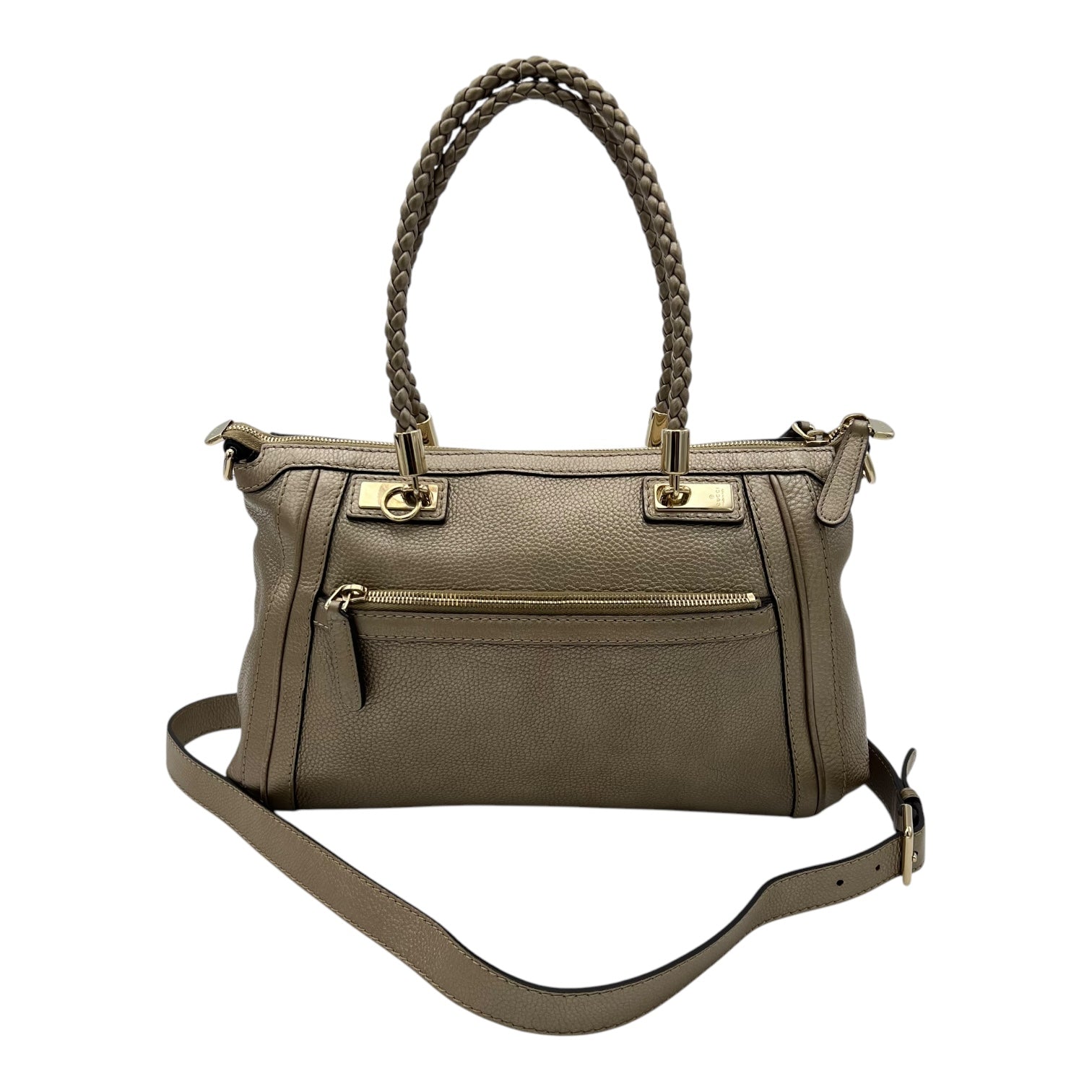 Twist Shoulder Bag Gold in Calfskin, Gold hardware - Image 14
