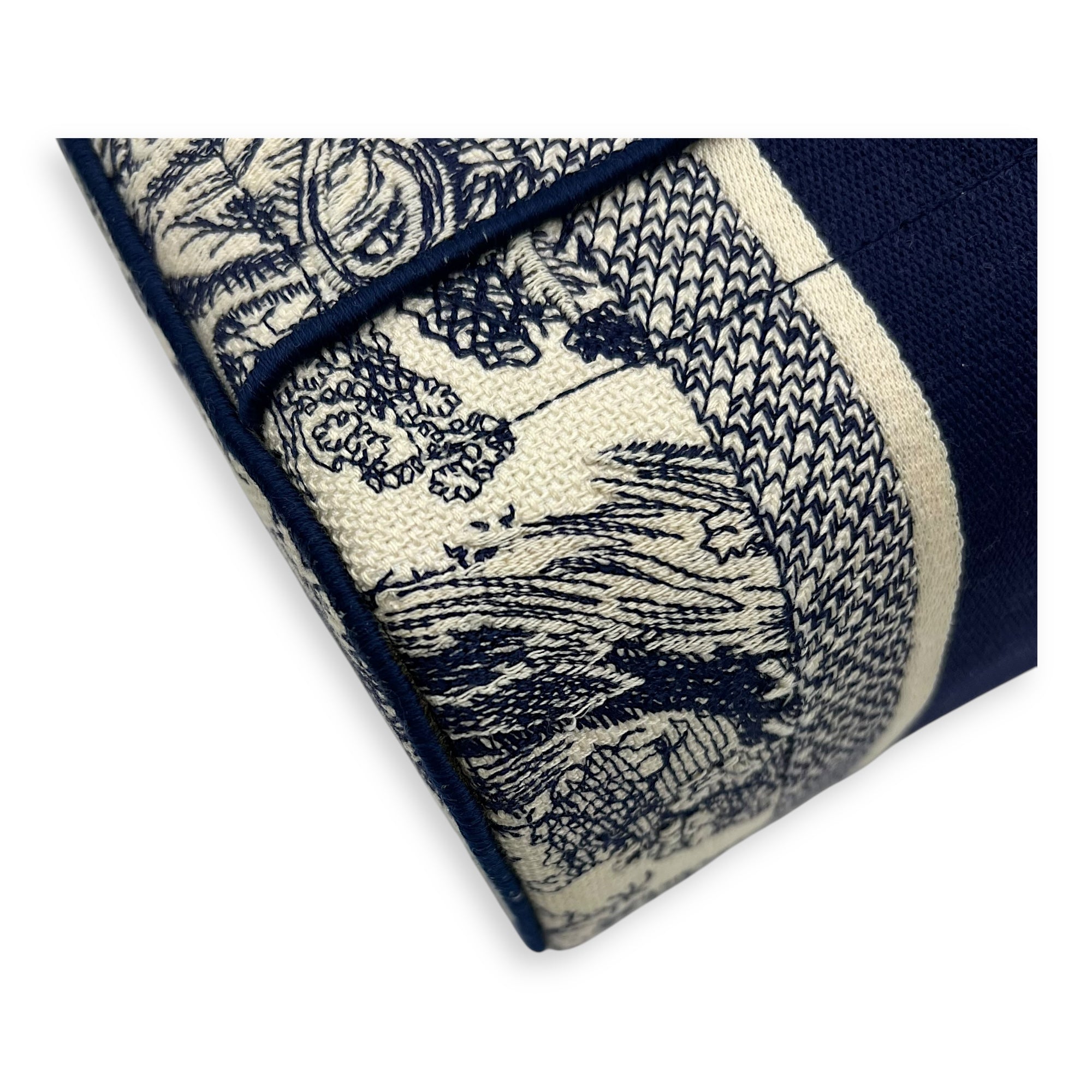 Vanity Top Handle Bag Blue in Jacquard, Gold hardware - Image 12