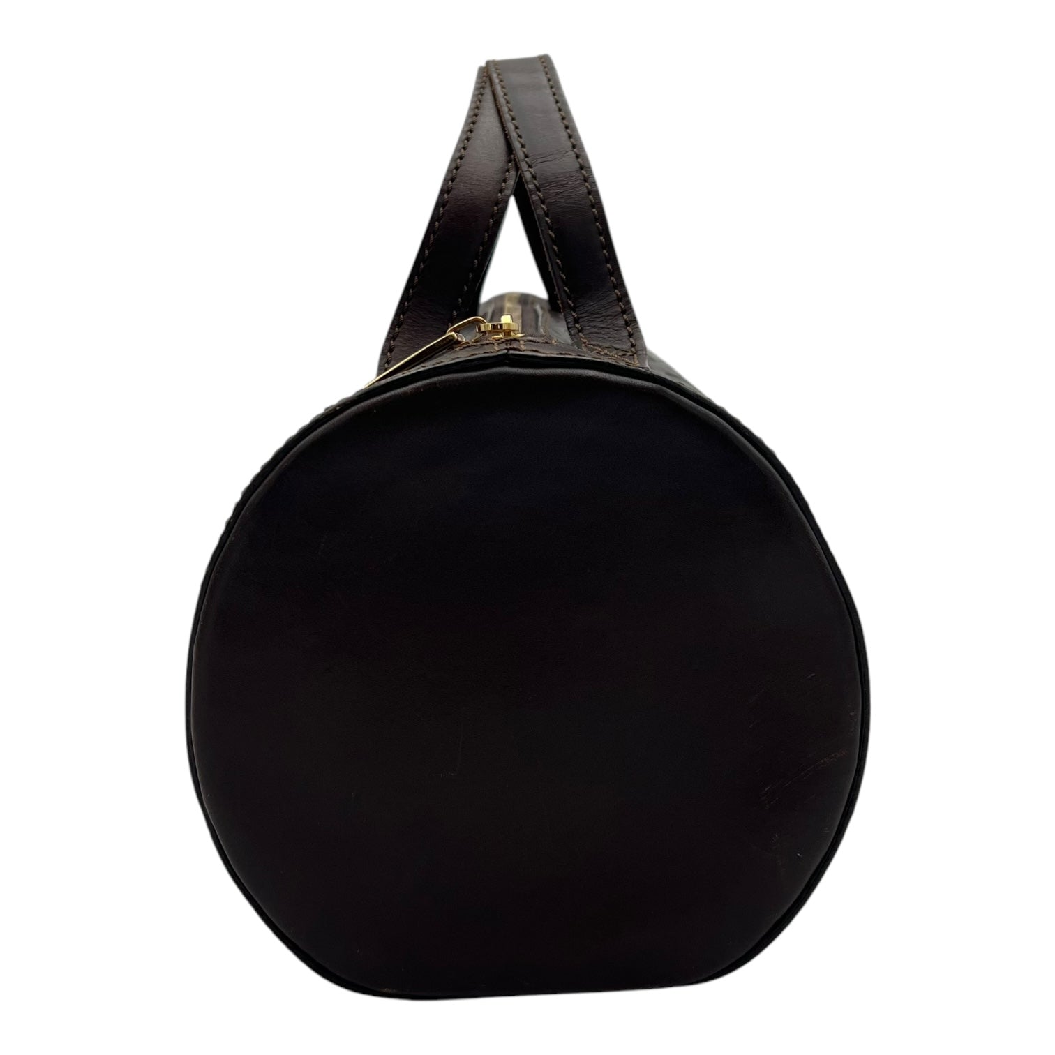 Macadam Brown Top Handle Bag in Calfskin, Gold hardware - Image 4