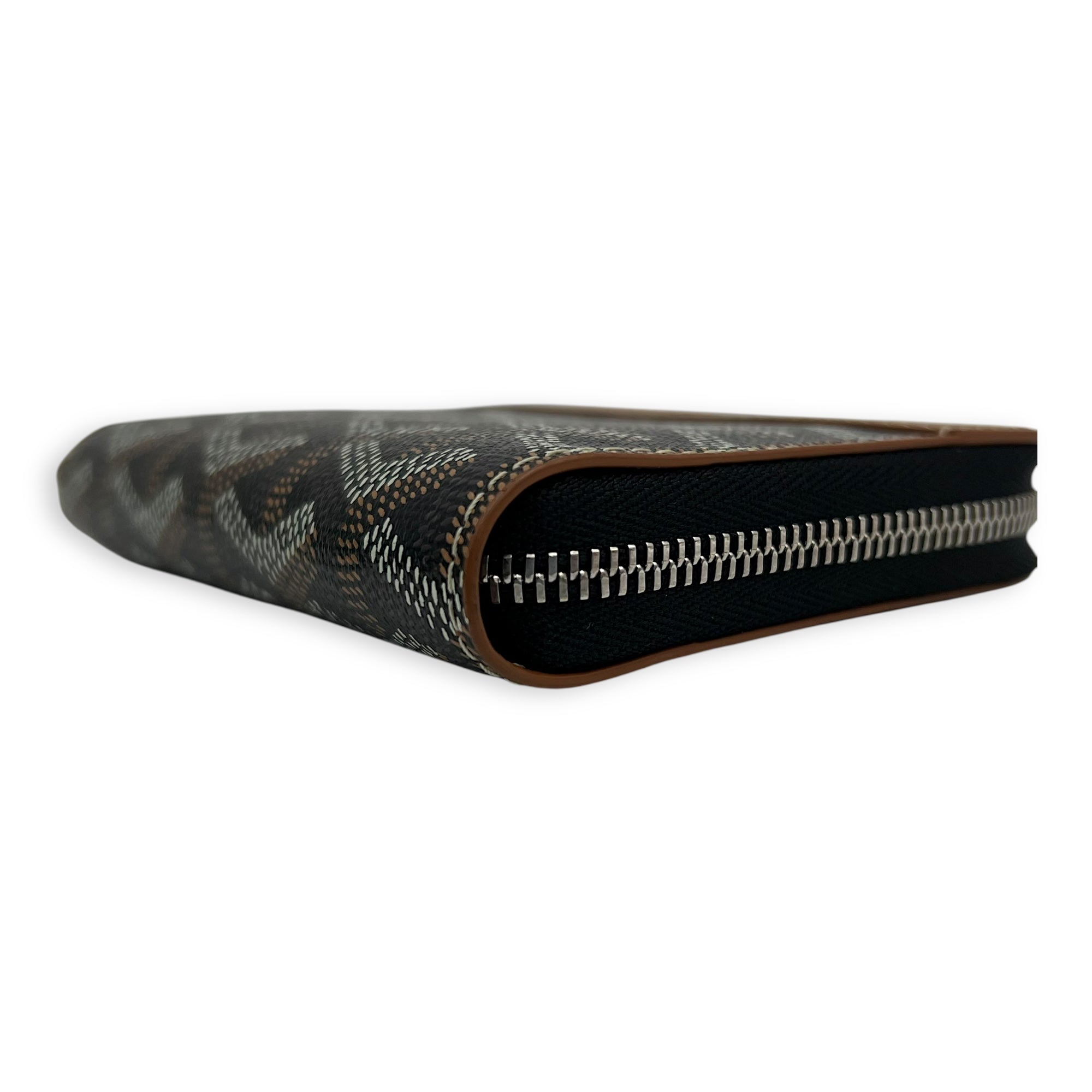 Matignon Wallet Brown in Coated Canvas, Silver hardware - Image 10