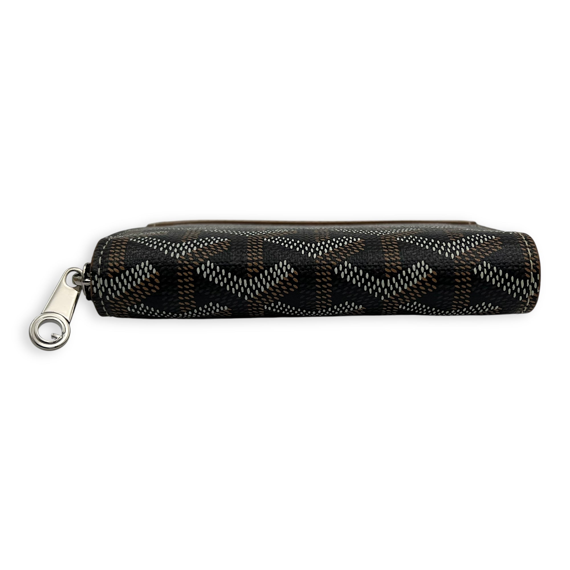 Matignon Wallet Brown in Coated Canvas, Silver hardware - Image 6