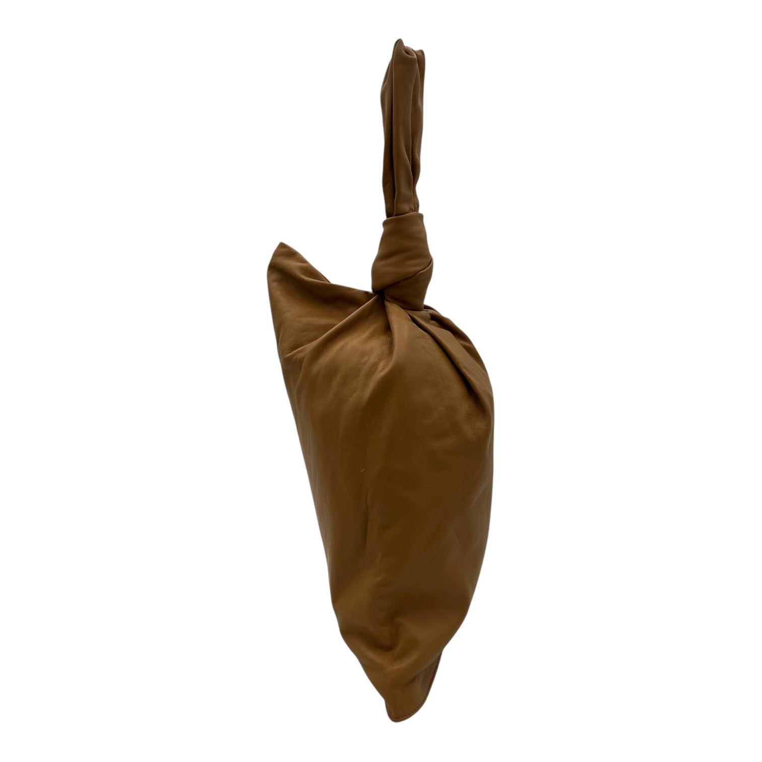 Twist Top Handle Bag Brown in Calfskin, Gold hardware - Image 5