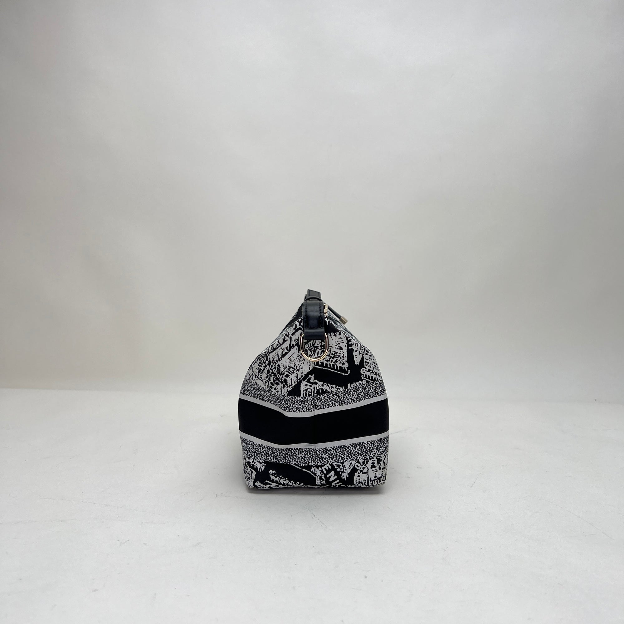 DiorTravel Nomad Medium Black Shoulder Bag in Canvas, Light Gold hardware - Image 3