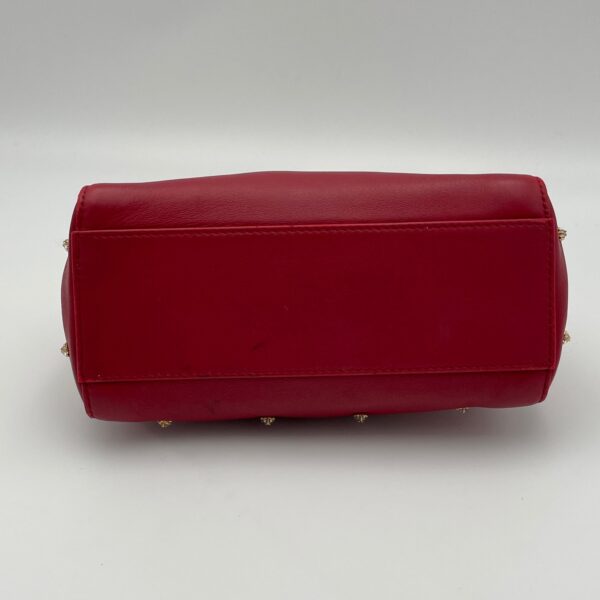 Peekaboo Red Top Handle Bag in Calfskin, Gold hardware - Image 6